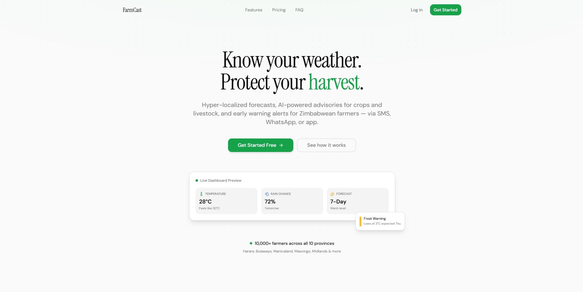 FarmCast — project screenshot