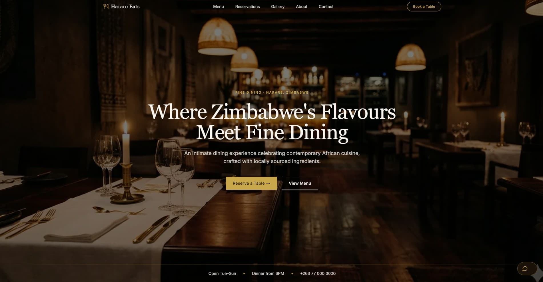 Harare Eats — project screenshot